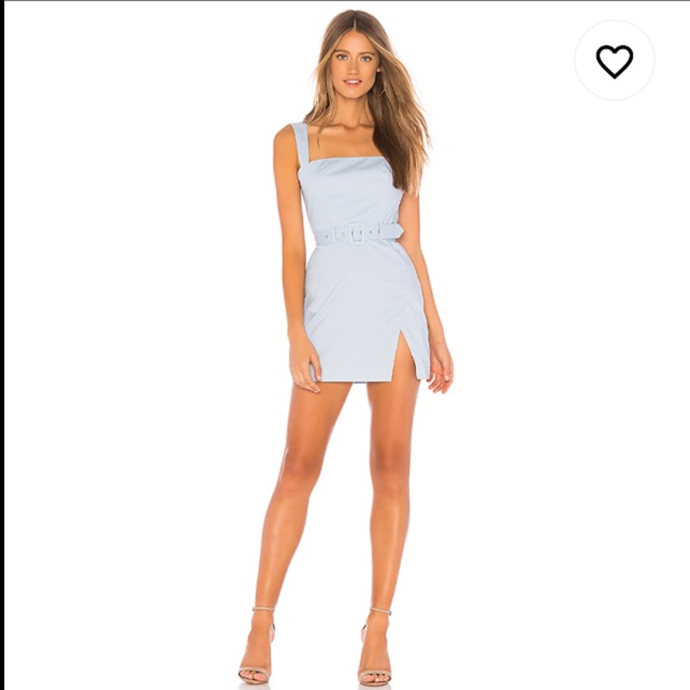 Carolyn Mini Dress in Baby Blue
